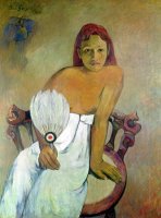 Girl with fan by Paul Gauguin