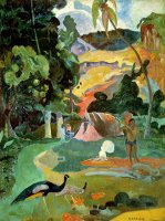 Matamoe or Landscape with Peacocks by Paul Gauguin