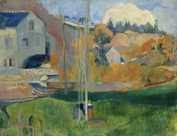 Paysage De Bretagne Le Moulin David by Paul Gauguin