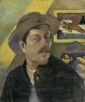 Self Portrait with a Hat by Paul Gauguin