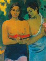 Tahiti Two Tahitian Women by Paul Gauguin