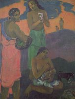 Three Women on the Seashore by Paul Gauguin