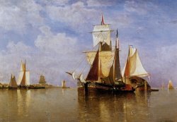 Shipping Off The Dutch Coast by Paul Jean Clays