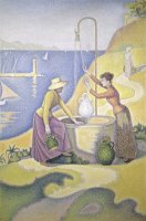Young Women of Provence at The Well by Paul Signac