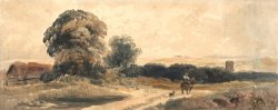 A Country Road with Traveller on Horseback by Peter de Wint