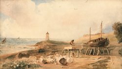 Shipbuilding on The Yorkshire Coast by Peter de Wint