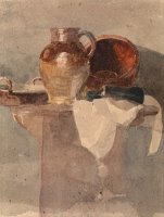 Still Life with a Jug And Copper Pan by Peter de Wint