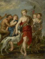 Diana And Her Nymphs on The Hunt by Peter Paul Rubens