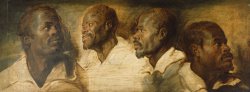 Four Studies of a Male Head by Peter Paul Rubens