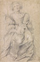 Portrait of Helene Fourment by Peter Paul Rubens