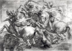 The Battle of Anghiari After Leonardo Da Vinci (1452 1519) by Peter Paul Rubens