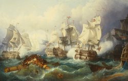 The Battle Of Trafalgar by Philip James de Loutherbourg