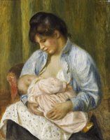 A Woman Nursing a Child by Pierre Auguste Renoir