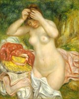 Bather Arranging Her Hair by Pierre Auguste Renoir