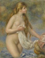 Bather with Long Hair (baigneuse Aux Cheveux Longs) by Pierre Auguste Renoir