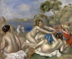 Bathers Playing with a Crab (trois Baigneuses Au Crabe) by Pierre Auguste Renoir
