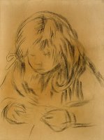 Child Sewing by Pierre Auguste Renoir