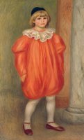 Claude Renoir In A Clown Costume by Pierre Auguste Renoir