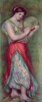 Dancing Girl with Tambourine by Pierre Auguste Renoir