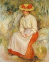 Gabrielle in a Straw Hat by Pierre Auguste Renoir