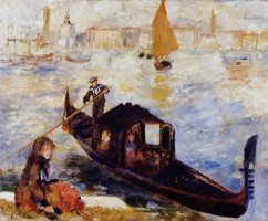 Gondola on The Grand Canal in Venice by Pierre Auguste Renoir