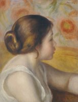 Head of a Young Girl (tete D'une Jeune Fille) by Pierre Auguste Renoir