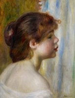 Head Of A Young Woman by Pierre Auguste Renoir