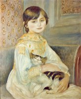 Julie Manet with Cat by Pierre Auguste Renoir