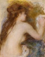 Rear view of a nude woman by Pierre Auguste Renoir