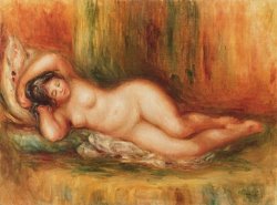 Reclining bather by Pierre Auguste Renoir