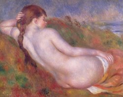 Reclining Nude in a Landscape by Pierre Auguste Renoir