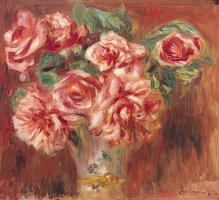 Roses in a Vase by Pierre Auguste Renoir