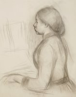 Study Of A Young Girl At The Piano by Pierre Auguste Renoir
