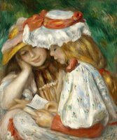 Two Girls Reading by Pierre Auguste Renoir