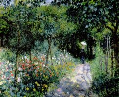 Woman in a Garden by Pierre Auguste Renoir
