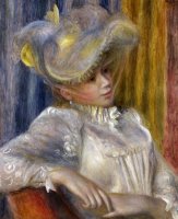 Woman with a Hat by Pierre Auguste Renoir