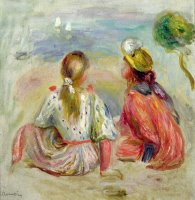Young Girls on the Beach by Pierre Auguste Renoir