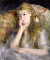 Young Woman Seated by Pierre Auguste Renoir