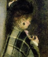  Young Woman with a Small Veil by Pierre Auguste Renoir