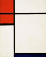 Composition with Red And Blue by Piet Mondrian