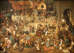 Le Combat De Carnaval Et De Careme Pieter Brueghel L'ancien by Pieter the Elder Bruegel