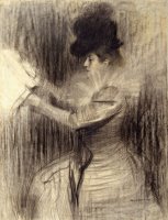 Female Figure by Ramon Casas i Carbo
