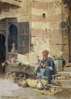 The Flower Seller by Raphael von Ambros