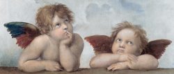 Putti Detail From The Sistine Madonna by Raphael