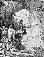 Raising Of Lazarus Rembrandt Engraving by Rembrandt