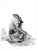 Rembrandt Self Portrait Etching by Rembrandt