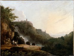 View of Tivoli The Cascatelle And The 'villa of Maecenas' by Richard Wilson