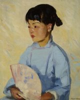 Chinese Girl with Fan by Robert Henri