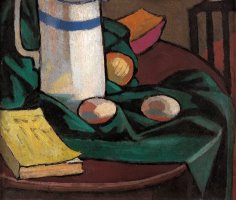 Still Life Jug And Eggs by Roger Fry