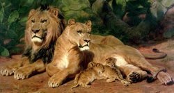 The Lions at Home by Rosa Bonheur